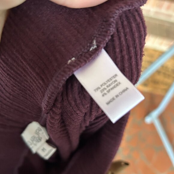 Koolaburra by Ugg Joggers Womens Medium Purple Tie Waist Ribbed Pull On Cozy - Picture 7 of 8